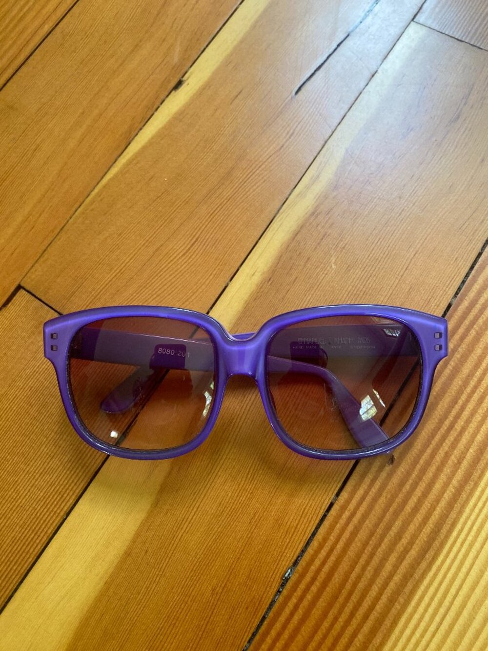Vintage Emmanuelle Khanh 8080-201 Purple Sunglasses
